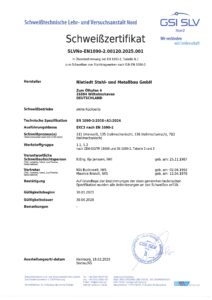 Zertifikat DIN EN ISO 1090-2 Stahlbau Schweißen (DE) gültig bis 30.06.2028_Seite_1