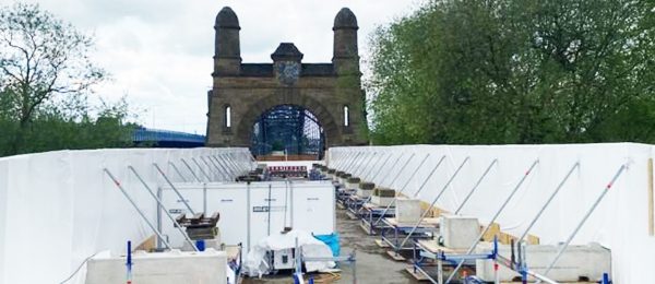 Schadstoffsanierung einer Elbbrücke