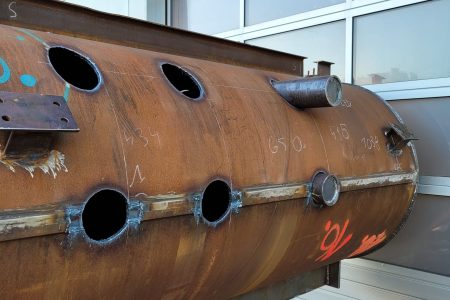 Stahlbauarbeiten am LNG-Terminal in Wilhelmshaven