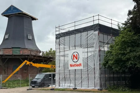 Einhausung der Kopperhörner Mühle in Wilhelmshaven